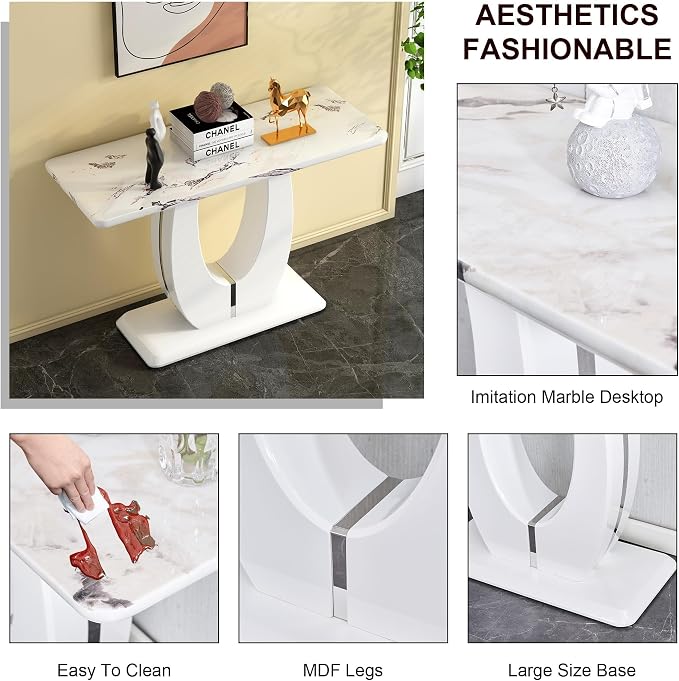 White Marble-console Table 1