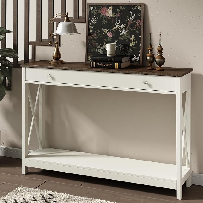Antique White & Brown
