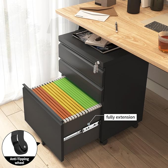 Black 3-drawer