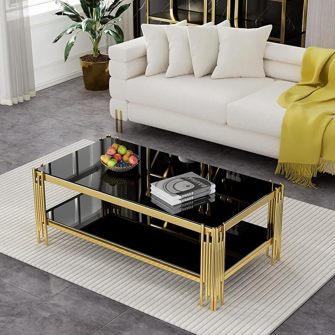 Black Glass Coffee Table