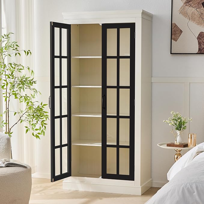 Black + White W/ Lattice Window