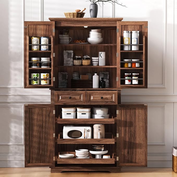 Brown 4 Doors 2 Drawers +Mdf