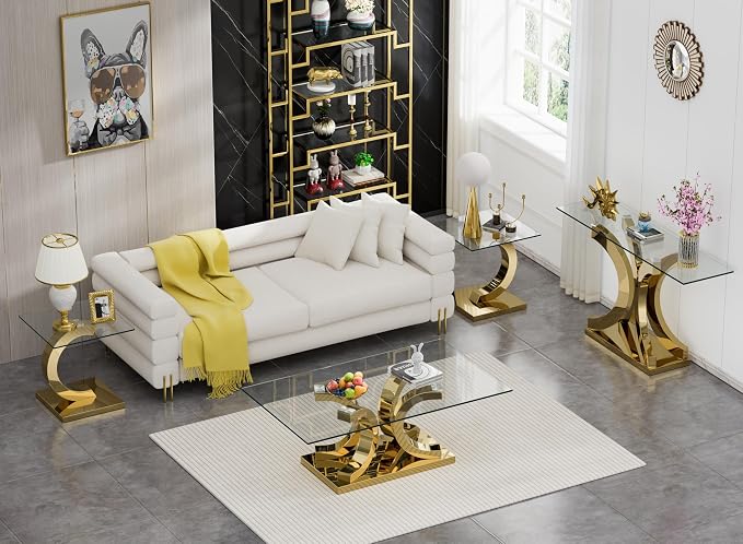 Gold End Table