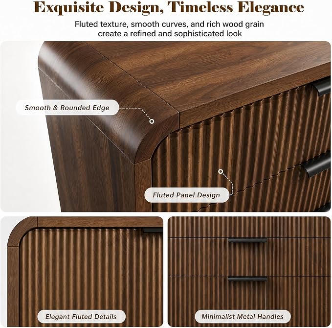 Walnut-6 Drawer-dresser