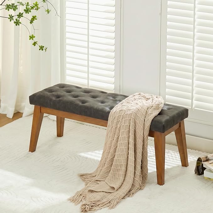Charcoal Gray-pu-tufted