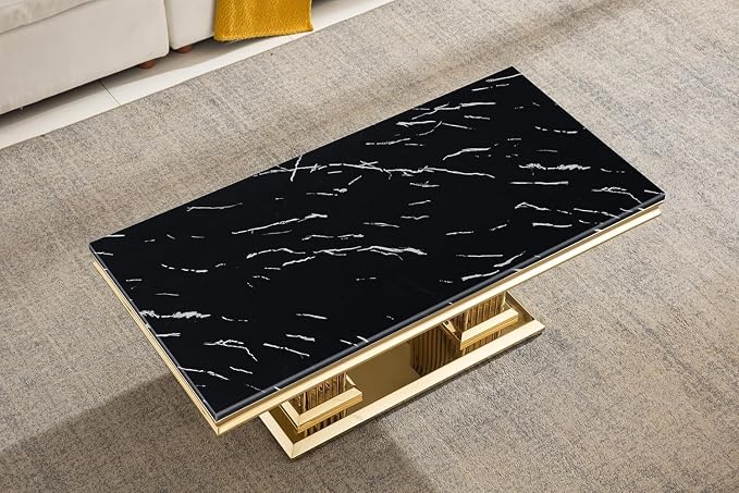 Coffee Table - Black Gold Base