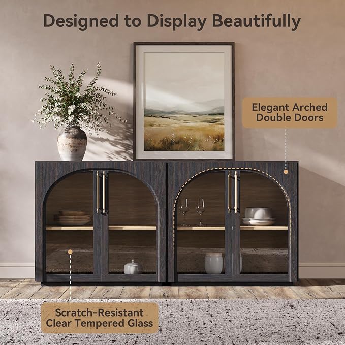 Dark Walnut-glass Doors
