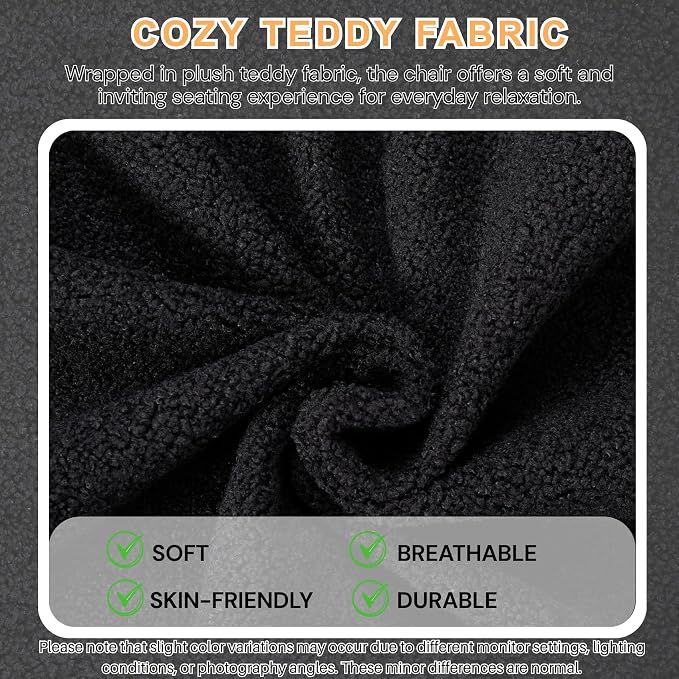 Teddy Fabric Ribbed - Black