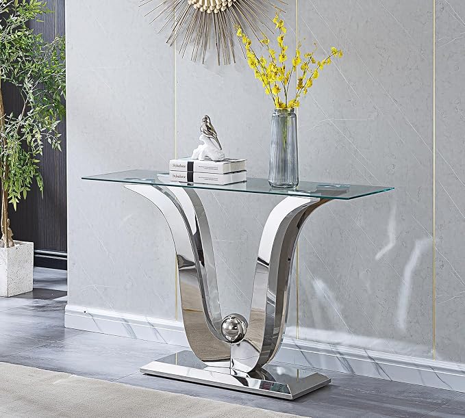 Silver Console Table