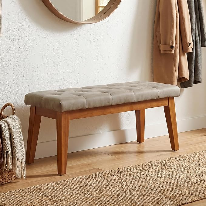 Light Taupe-pu-tufted