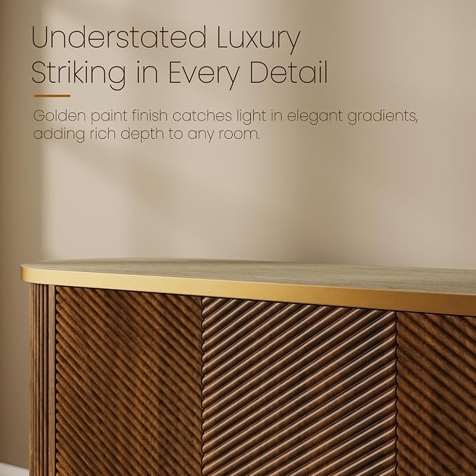 Walnut With Gold Trim