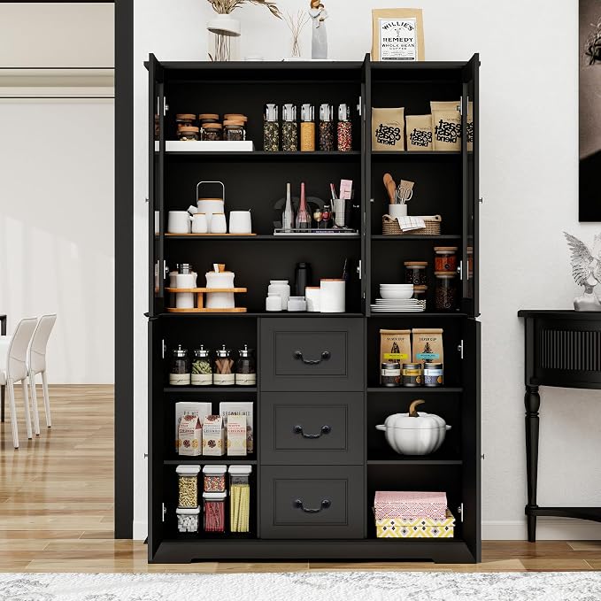 Black 5 Doors & 3 Drawers