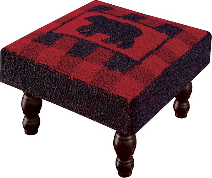 Buffalo Check Bear Stool