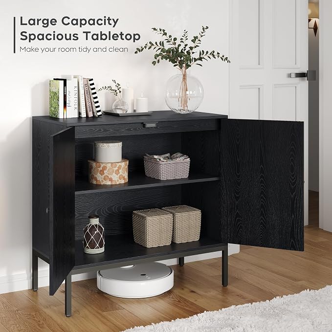 Black/Natural With Square Doors