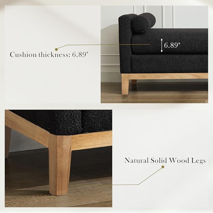 Nature Wood Legs-boucle Black