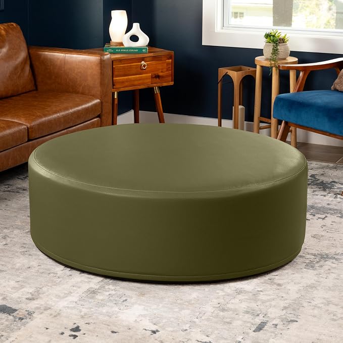 Faux Leather Olive Green