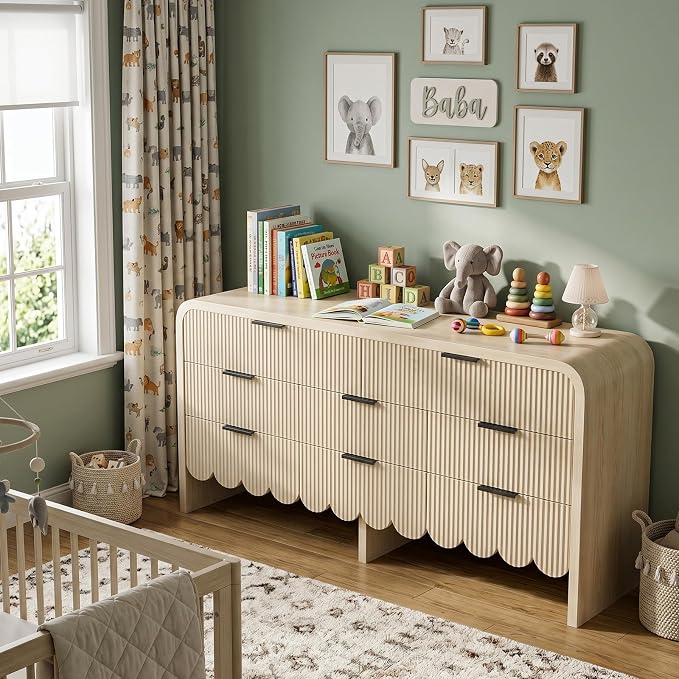 Beige-8 Drawer-dresser