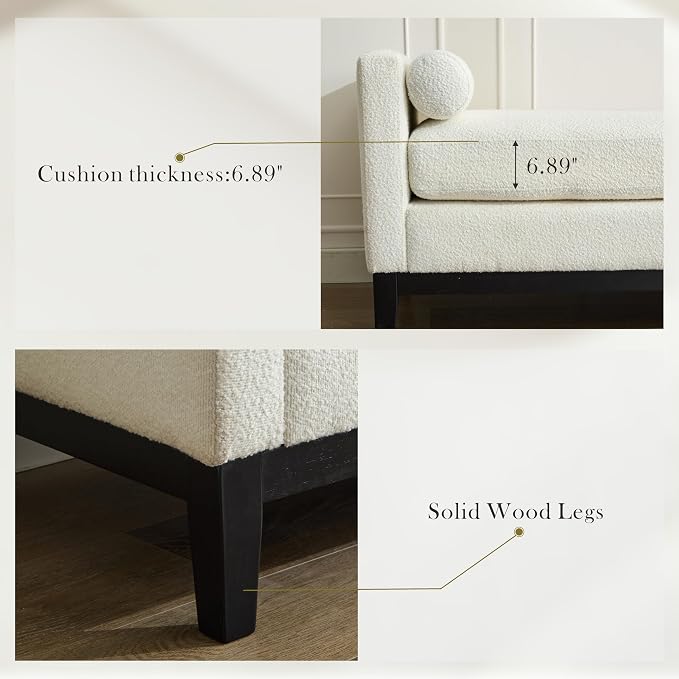 Black Wood Legs-boucle Ivory