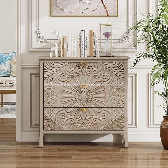Vintage 3 Drawer Cabinet - 1 Pc