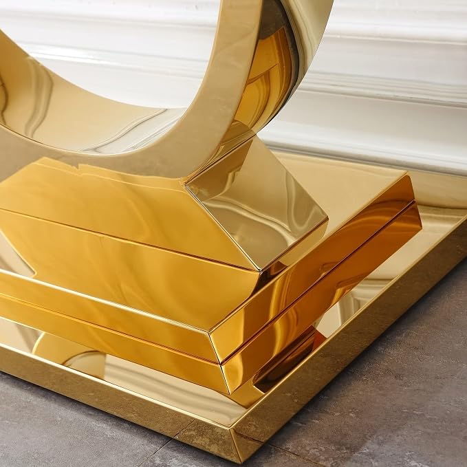 White and Gold Console Table