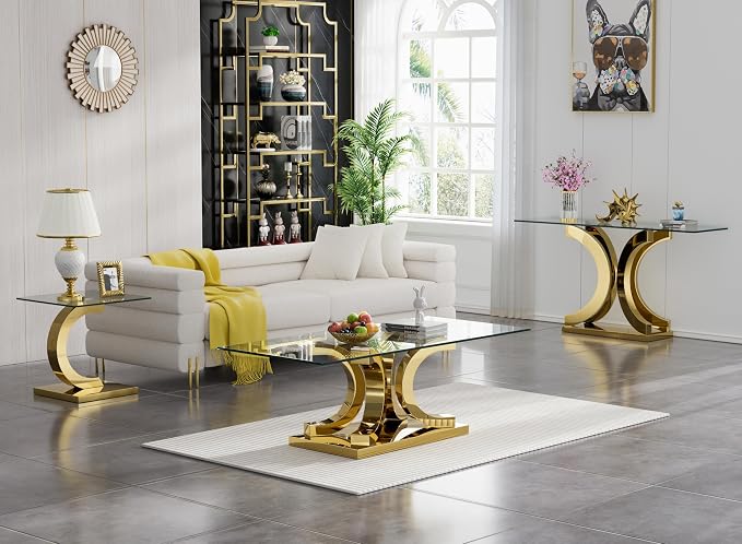 Gold End Table