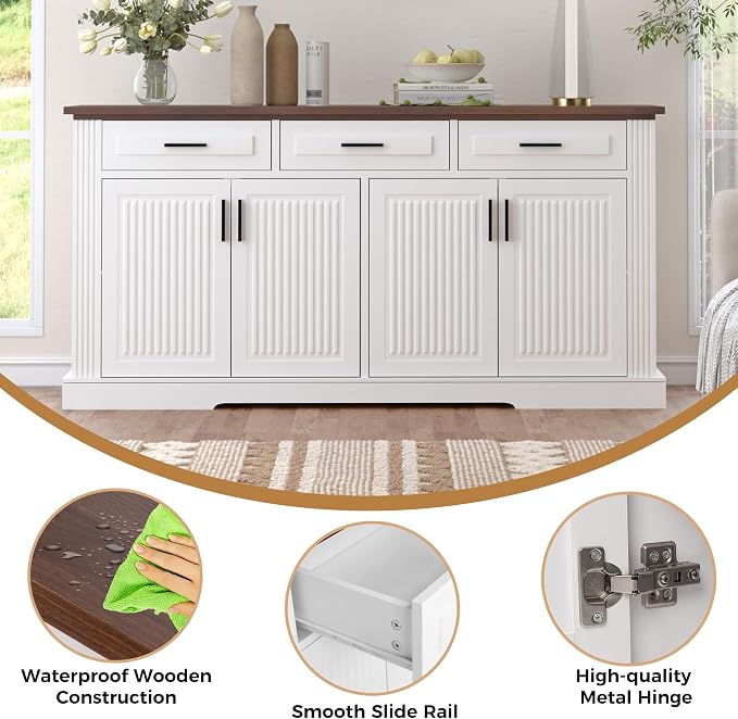 3 Drawers-white