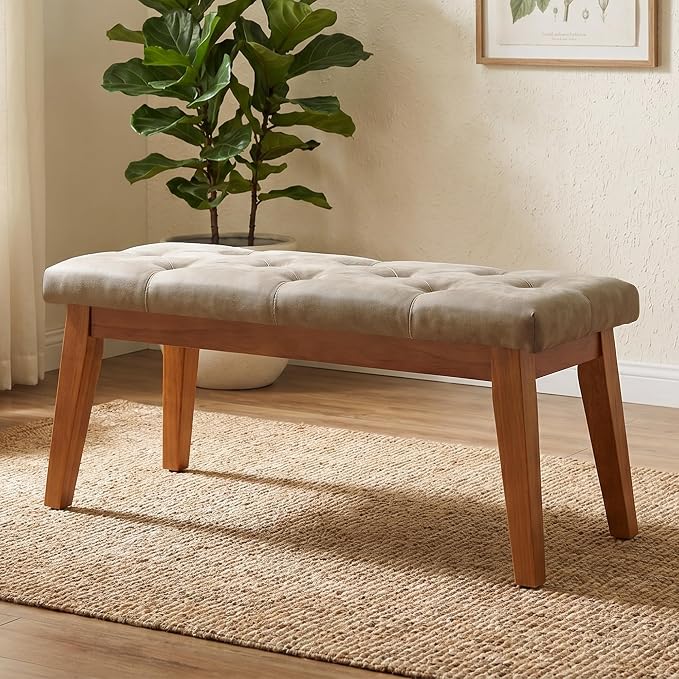 Light Taupe-pu-tufted