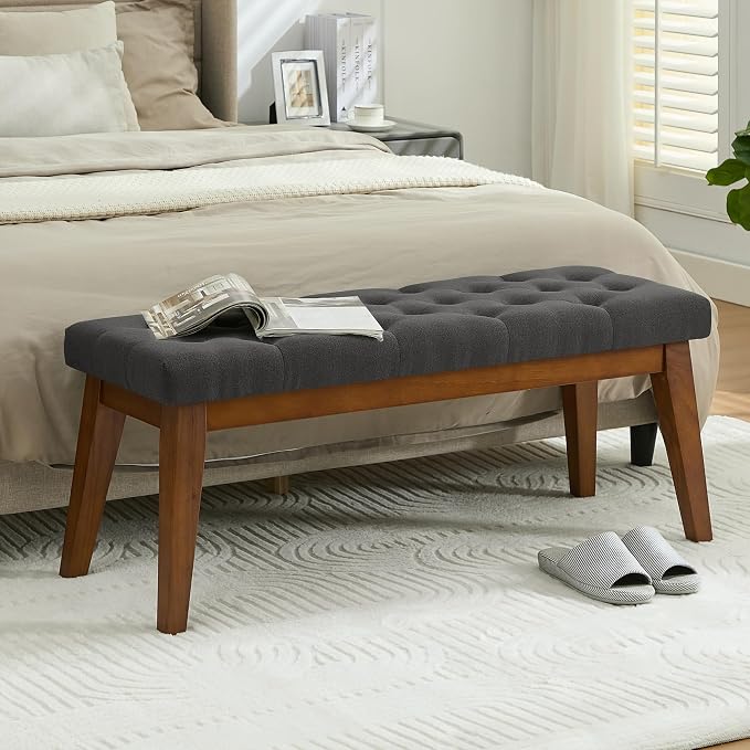Dark Grey-linen-tufted