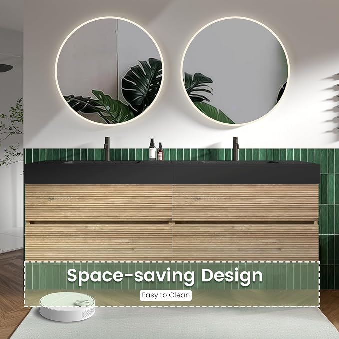 Rough Oak / Black High-rim Sink