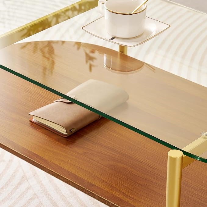 Clear & Walnut
