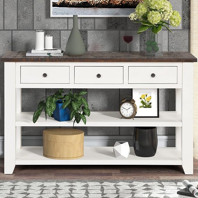 Antique White and Brown