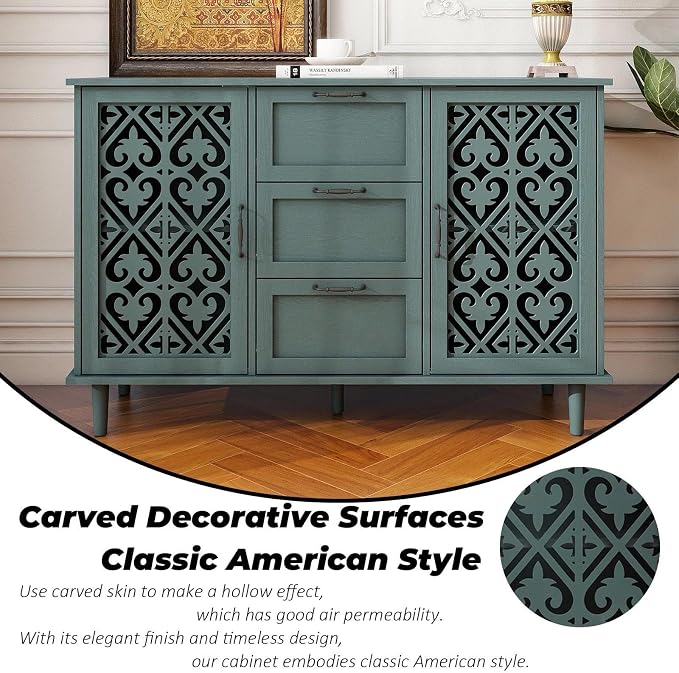 Green 2-door 3-drawer