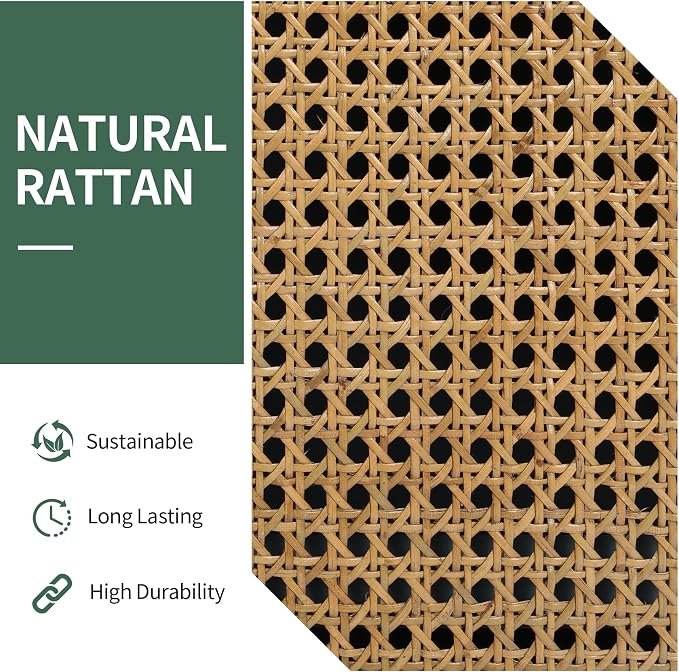 Green Rattan 3 Drawer Cabinet, 1 Pcs