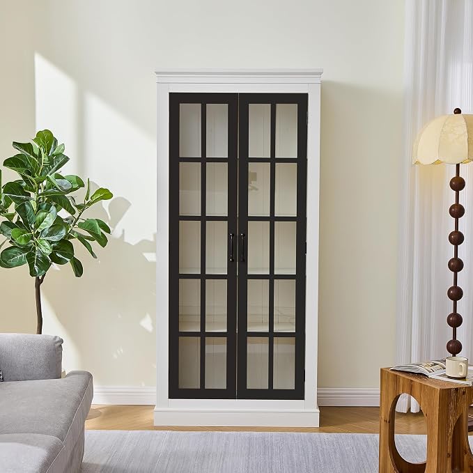 Black + White W/ Lattice Window