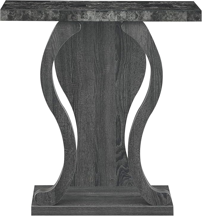 Faux Black Marble/Weathered Gray