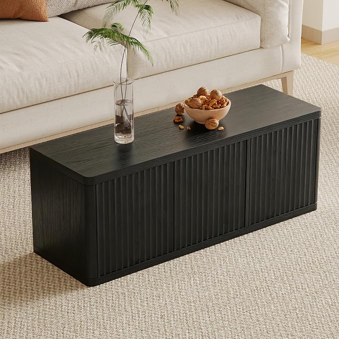 3 Door Shoe Cabinet-black