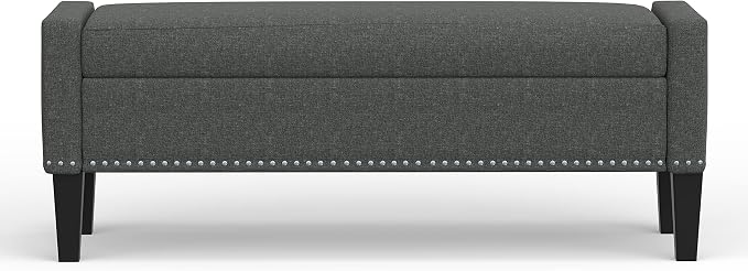 Dark Gray With Nailhead Trim