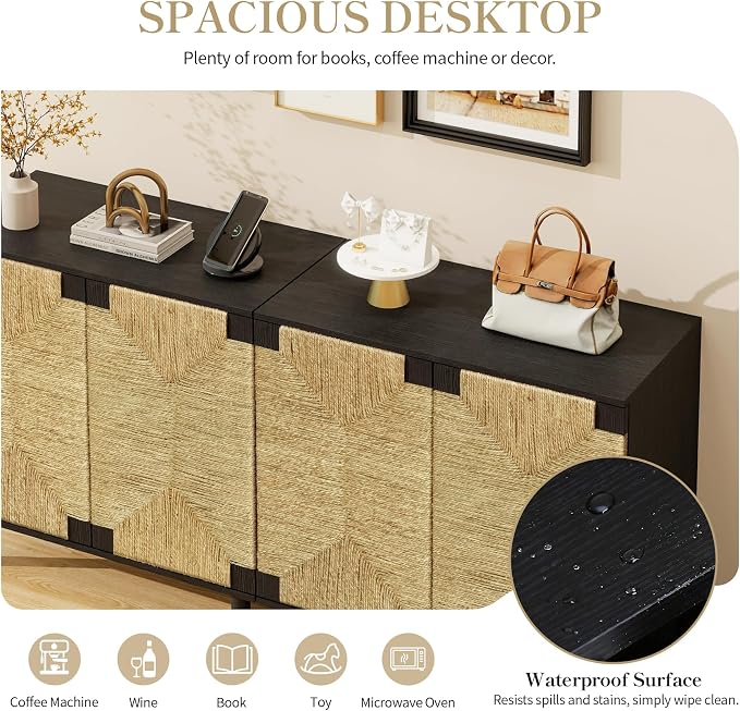 Black Cabinet - 2 Pc