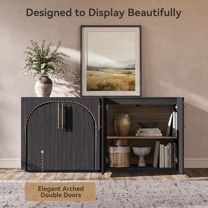 Dark Walnut-fluted Doors