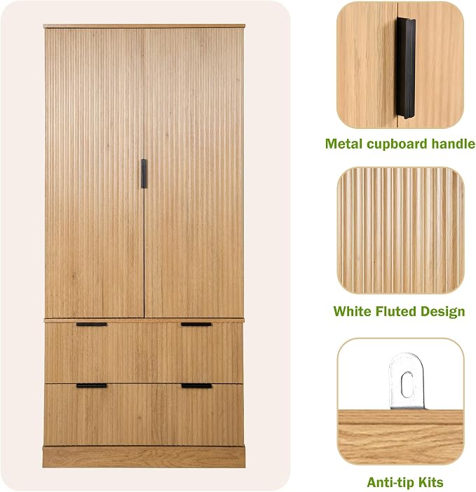 2 Drawers Below-natual