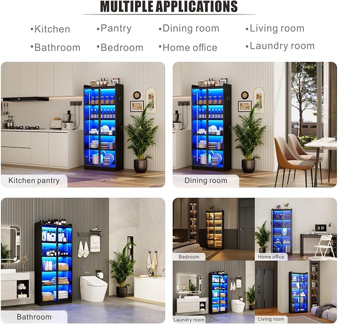 Black-transparent Acrylic Doors
