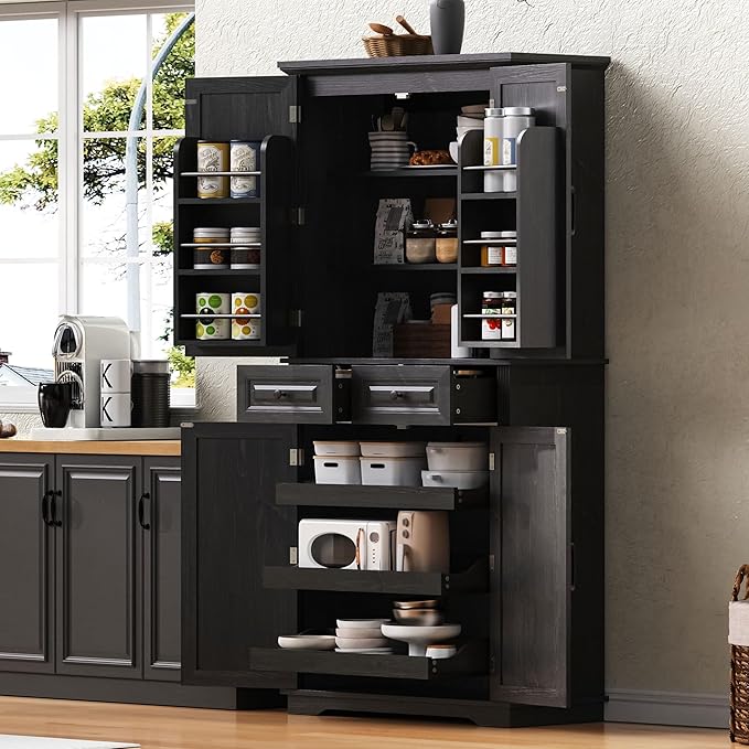 Black4-door 2-drawer + Mdf