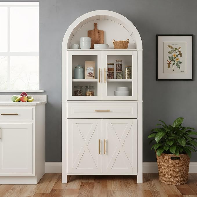 White -X Barn Door