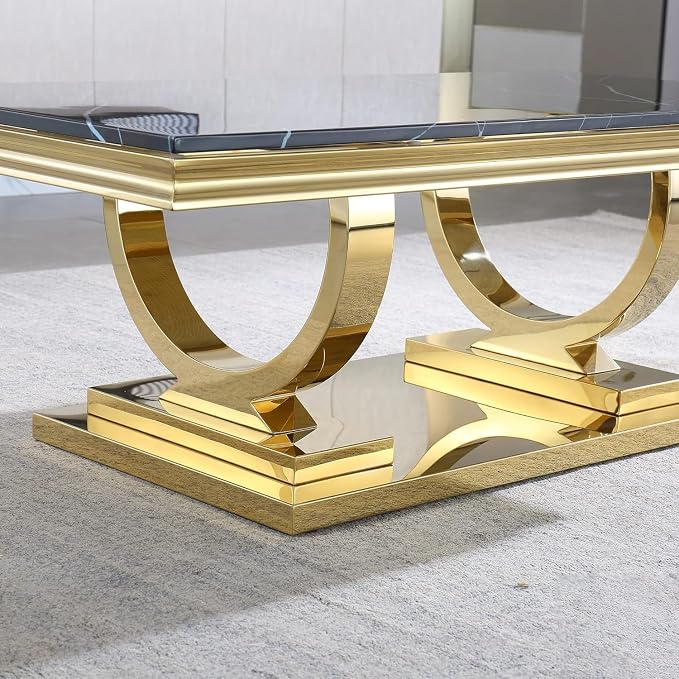 Coffee Table - Black Gold Base