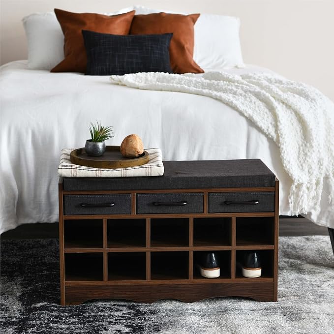 Walnut Wood Finish/Grey