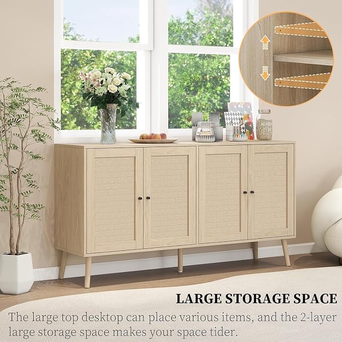 Natural - 4 Door Cabinet