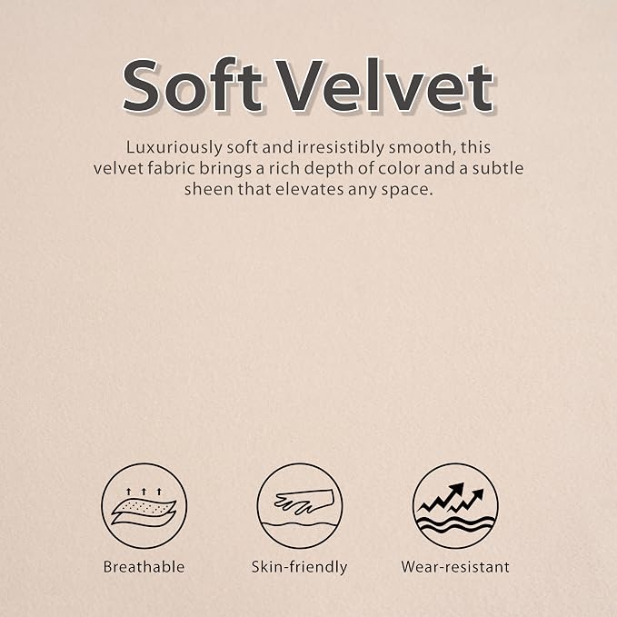 Beige Velvet 67.9''