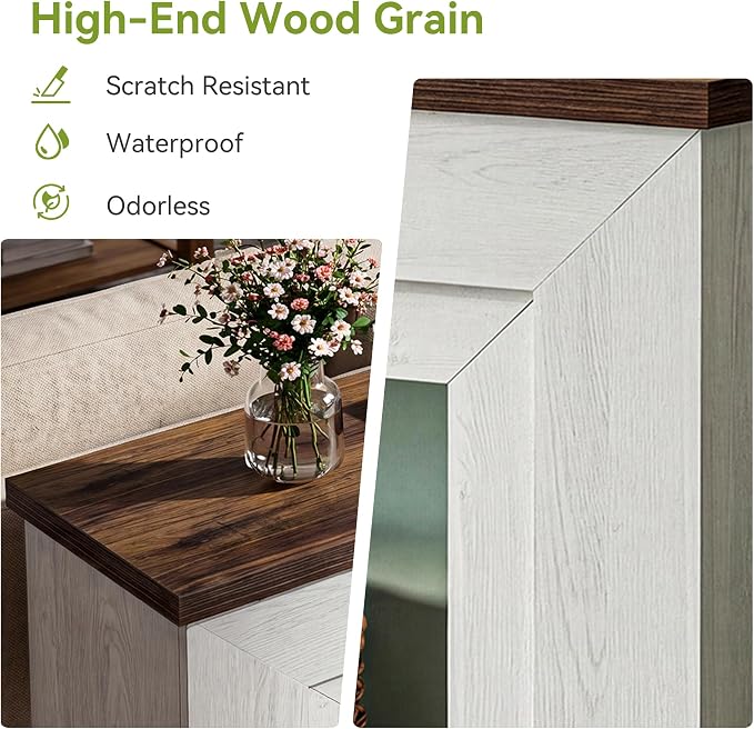 White & Walnut