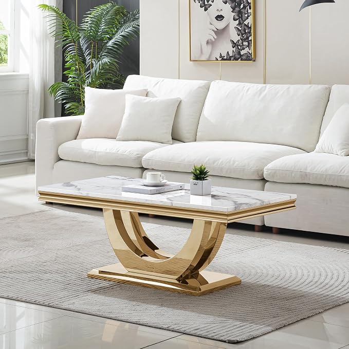 Style3:coffee Table-white&gold