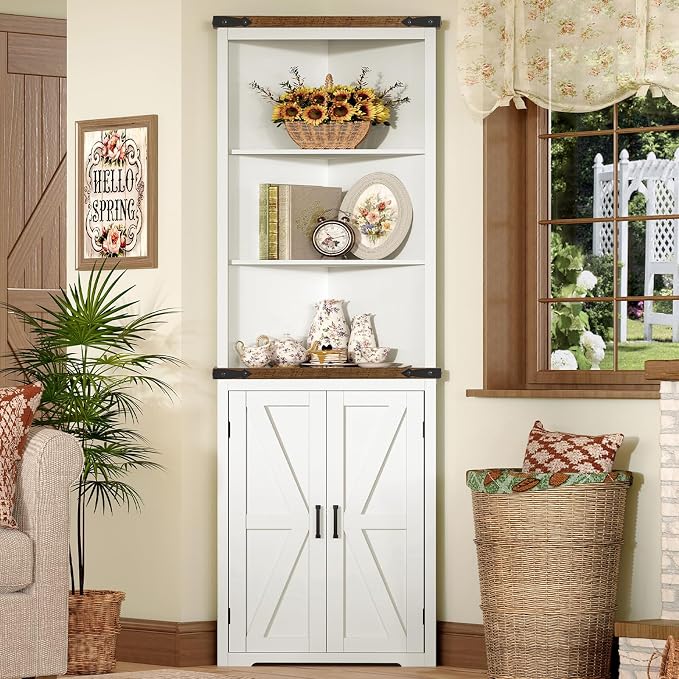White +Open Shelf
